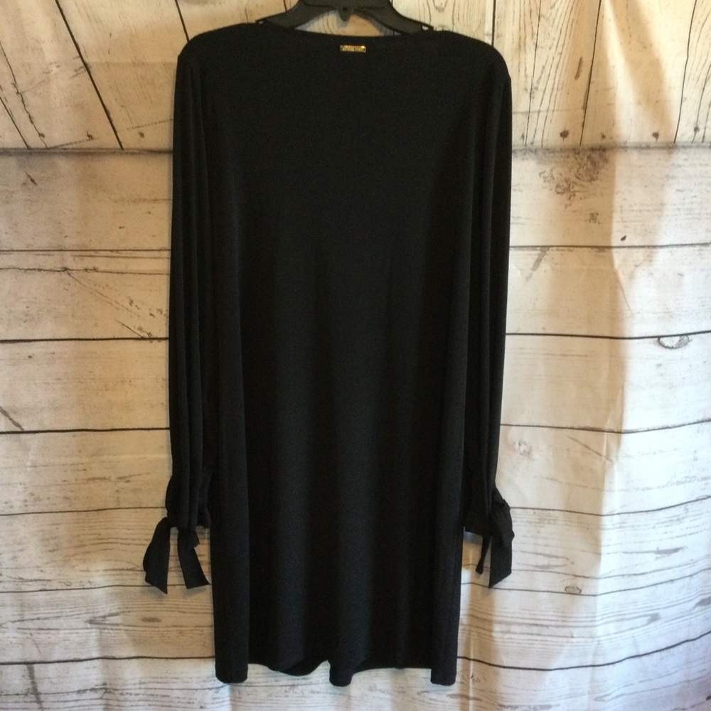 Michael Kors NWT Elegant Black Rhinestones Long Sleeve Party Wedding Dress Large - Picture 7 of 9